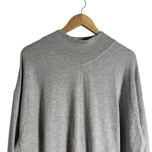 Athleta Apollo Gray Modal Mock Neck Long Sleeve Pullover Sweatshirt Size XL - Picture 3 of 10